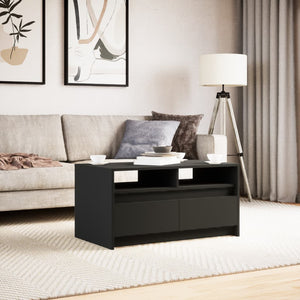 LED Couchtisch Schwarz Holzwerkstoff