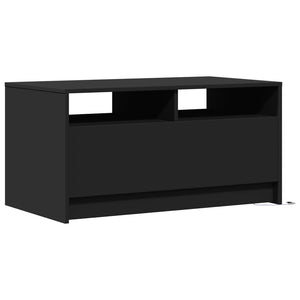 LED Couchtisch Schwarz Holzwerkstoff