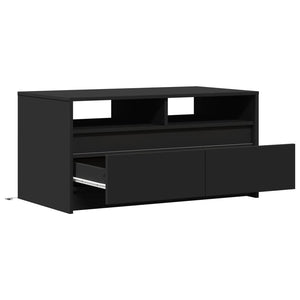 LED Couchtisch Schwarz Holzwerkstoff