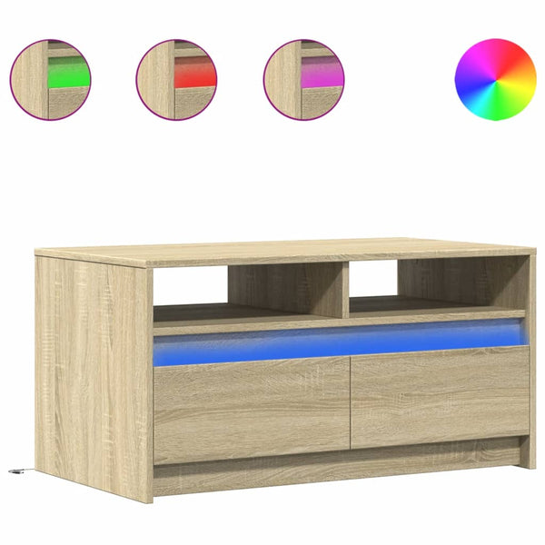 LED Couchtisch Sonoma Eiche