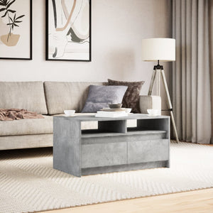 LED Couchtisch Betongrau