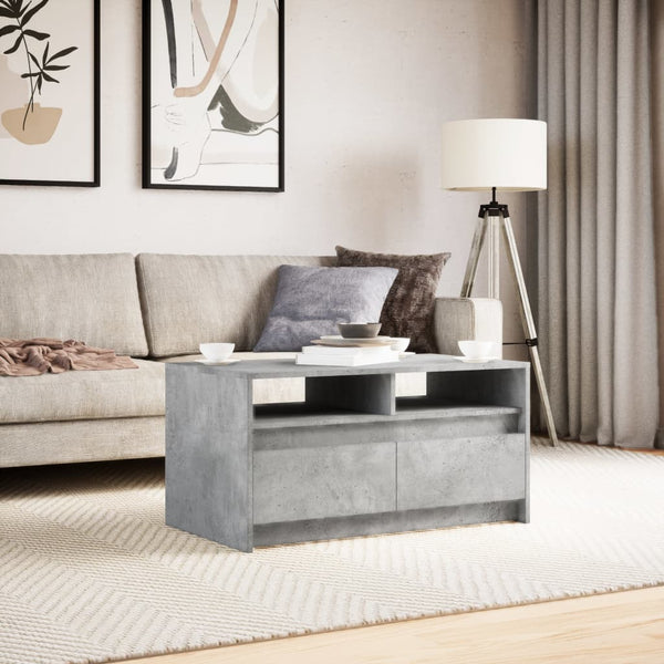 LED Couchtisch Betongrau
