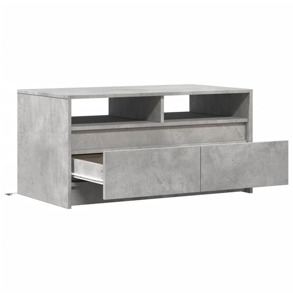 LED Couchtisch Betongrau