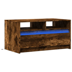 LED Couchtisch Räuchereiche Holz