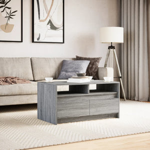 LED Couchtisch Grau Sonoma Holz