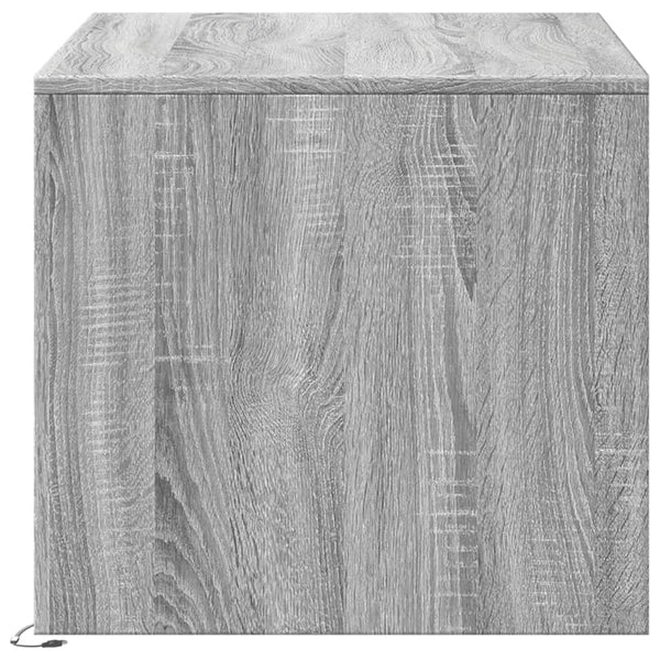 LED Couchtisch Grau Sonoma Holz