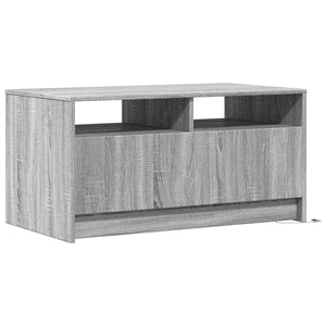 LED Couchtisch Grau Sonoma Holz
