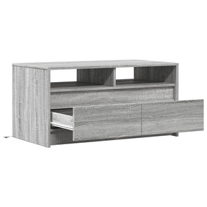 LED Couchtisch Grau Sonoma Holz