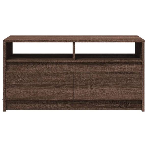 LED Couchtisch Braun Eiche Optik