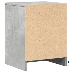 Nachttische mit LED, 2er-Set Betongrau