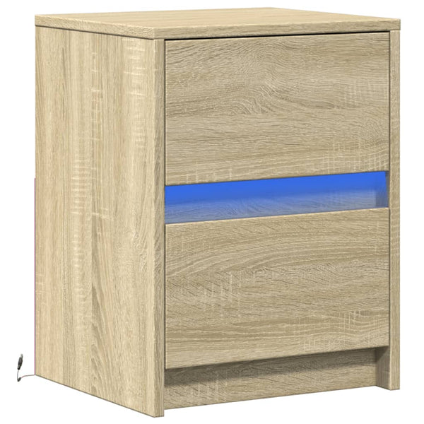 Nachttisch Sonoma Eiche mit LED