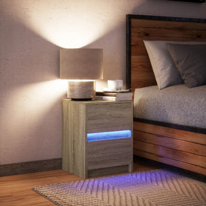 Nachttisch Sonoma Eiche mit LED