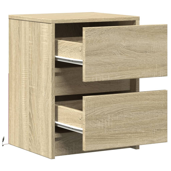 Nachttisch Sonoma Eiche mit LED