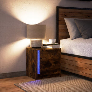 Nachttisch mit LED Räuchereiche