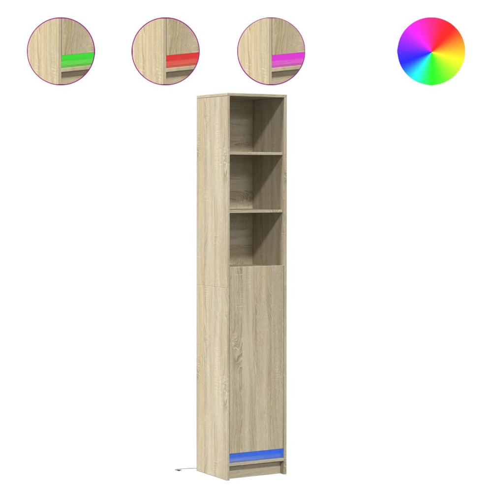 LED Sideboard Sonoma Eiche 200 cm