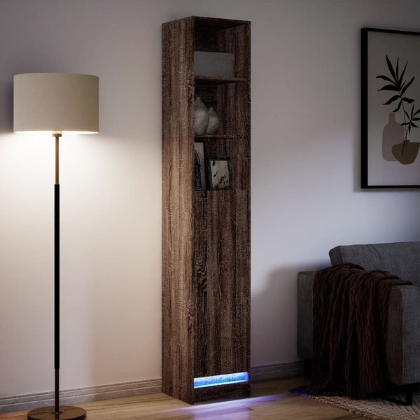 LED Sideboard Braun Eichenoptik 200cm