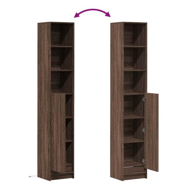 LED Sideboard Braun Eichenoptik 200cm