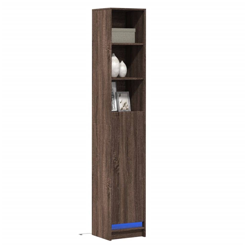 LED Sideboard Braun Eichenoptik 200cm