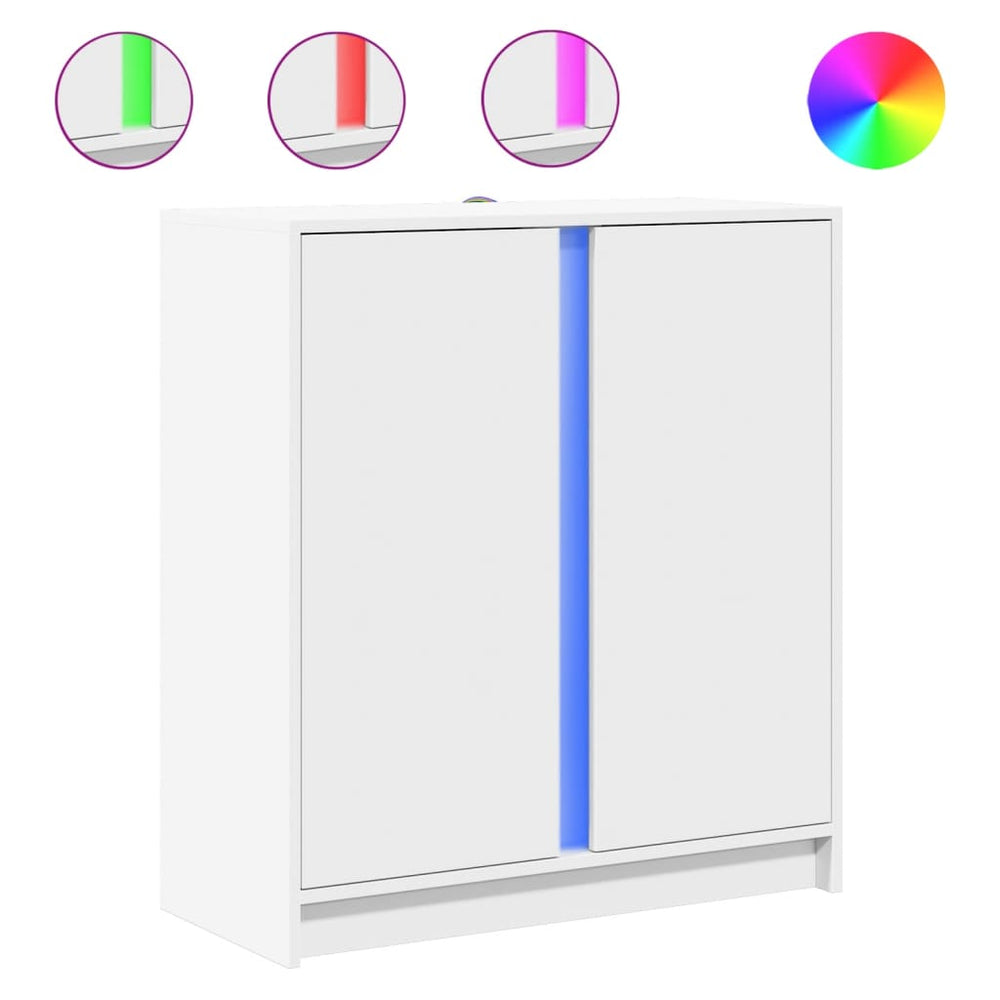 LED Sideboard Weiß 77x34x85 cm