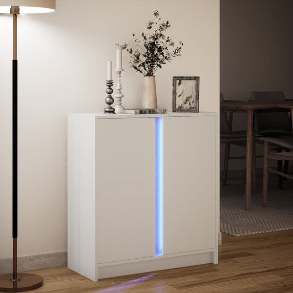 LED Sideboard Weiß 77x34x85 cm