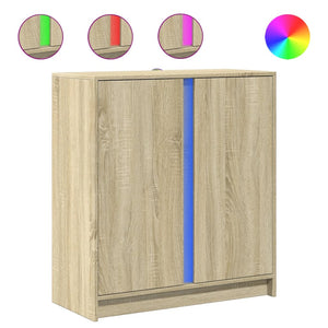 LED Sideboard Sonoma Eiche 77x85 cm