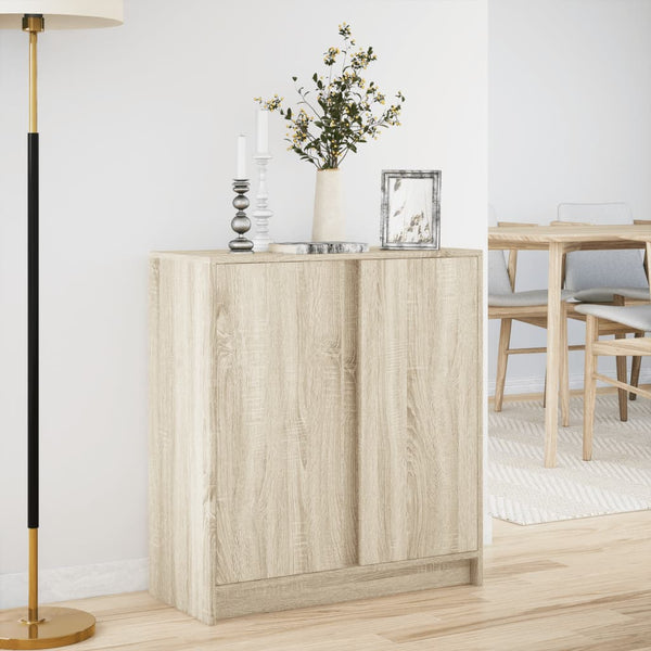 LED Sideboard Sonoma Eiche 77x85 cm