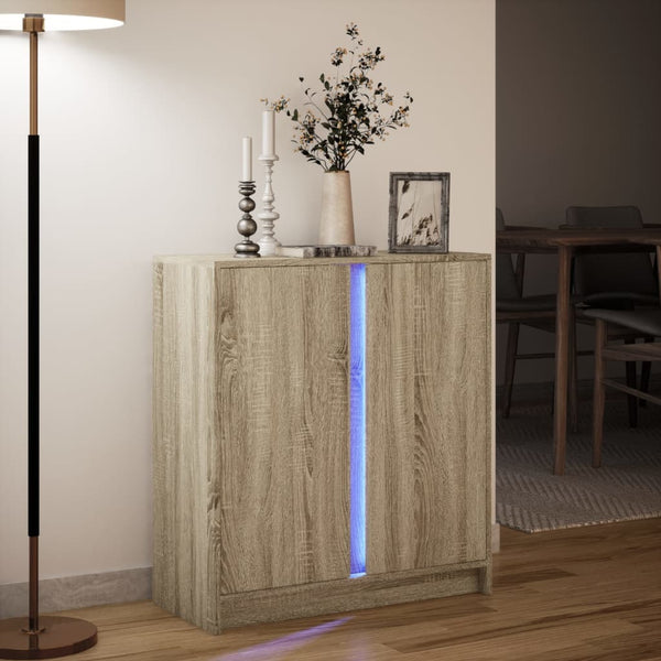 LED Sideboard Sonoma Eiche 77x85 cm