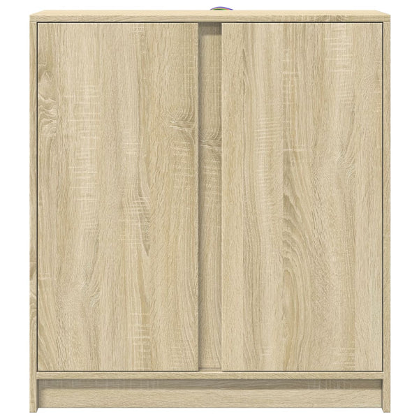 LED Sideboard Sonoma Eiche 77x85 cm