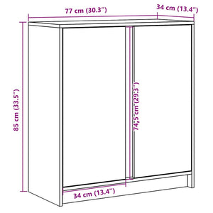 LED Sideboard Räuchereiche 77 cm