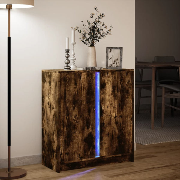 LED Sideboard Räuchereiche 77 cm