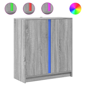 LED Sideboard Grau Sonoma 77 cm