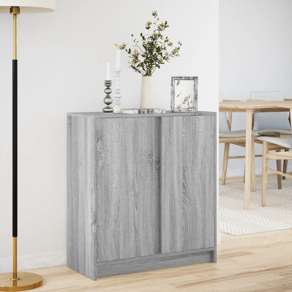 LED Sideboard Grau Sonoma 77 cm