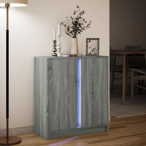 LED Sideboard Grau Sonoma 77 cm