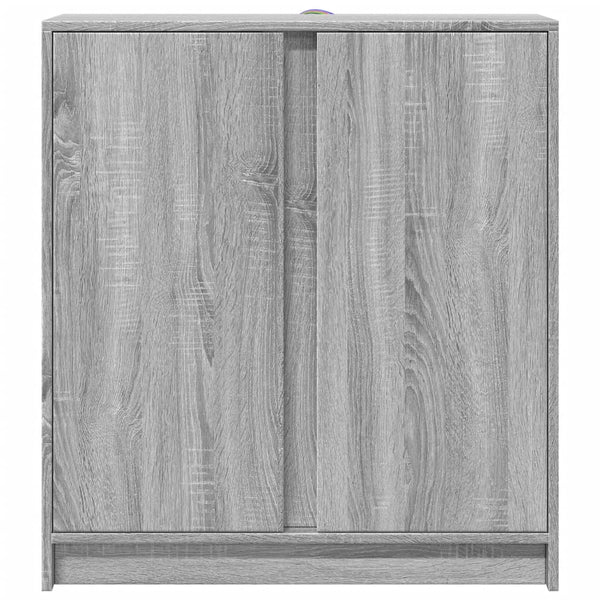 LED Sideboard Grau Sonoma 77 cm