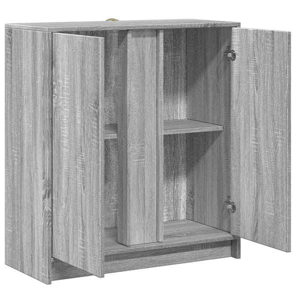 LED Sideboard Grau Sonoma 77 cm