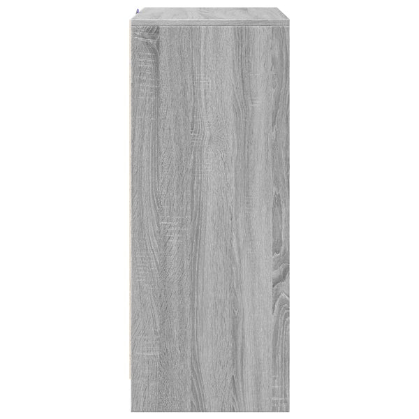 LED Sideboard Grau Sonoma 77 cm