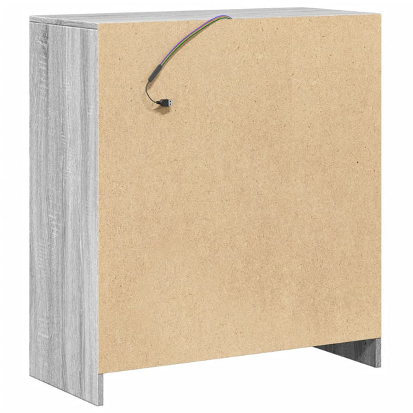 LED Sideboard Grau Sonoma 77 cm