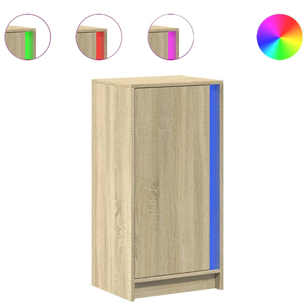 LED Sideboard Sonoma Eiche 85cm
