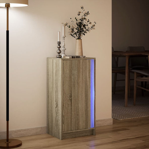 LED Sideboard Sonoma Eiche 85cm