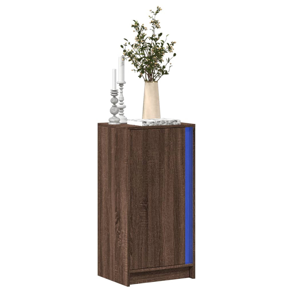 LED Sideboard Braun Eichen-Optik