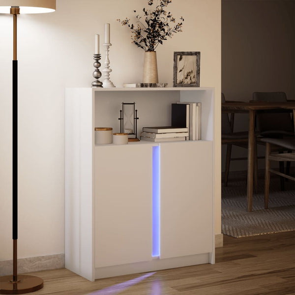 LED Sideboard Weiß 77x34x100 cm