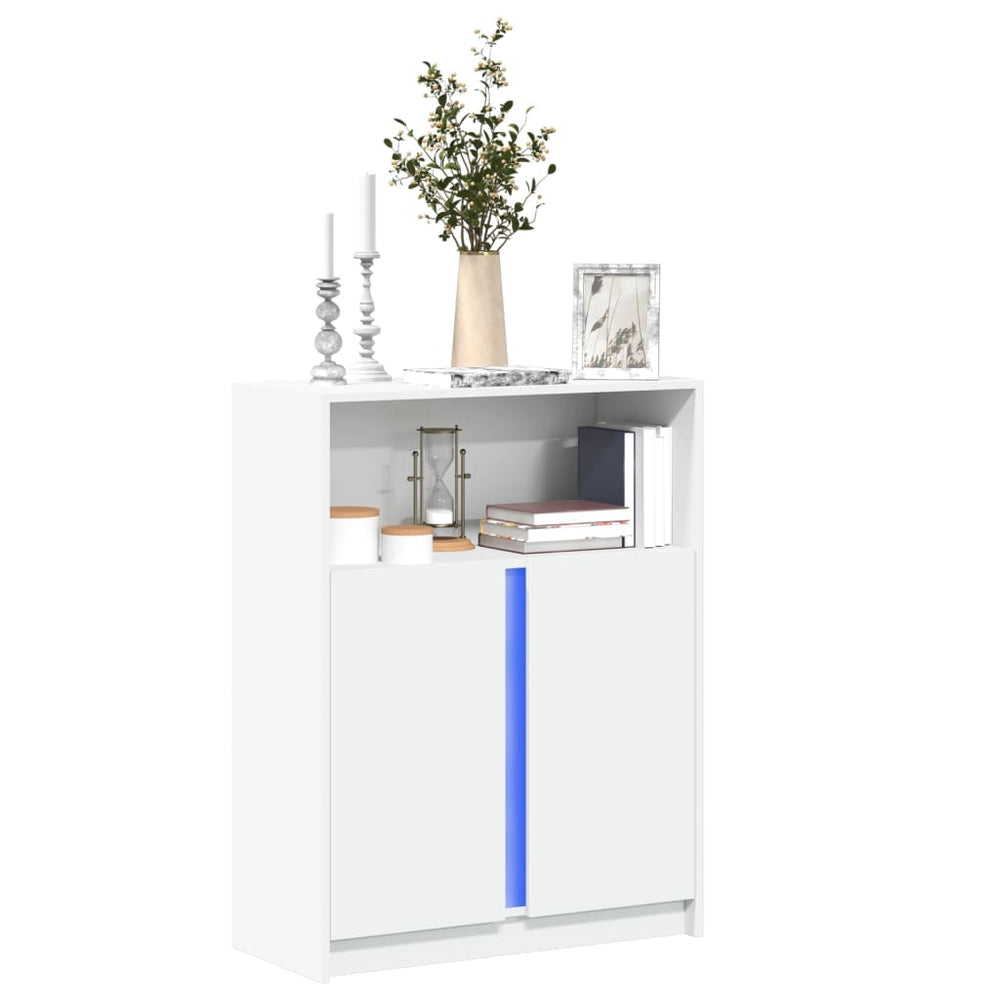 LED Sideboard Weiß 77x34x100 cm