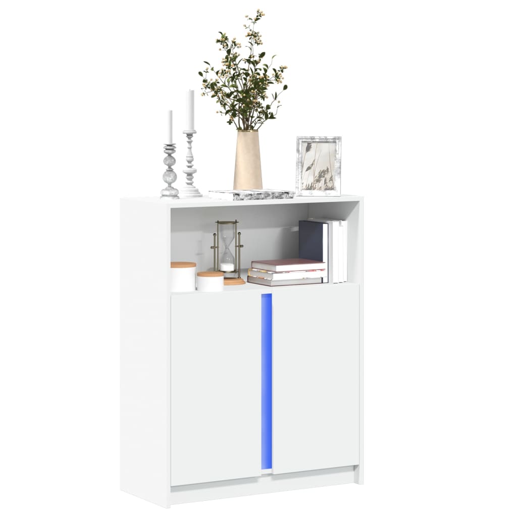 LED Sideboard Weiß 77x34x100 cm