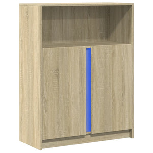 LED Sideboard Sonoma-Eiche 77x34x100 cm