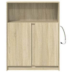 LED Sideboard Sonoma-Eiche 77x34x100 cm
