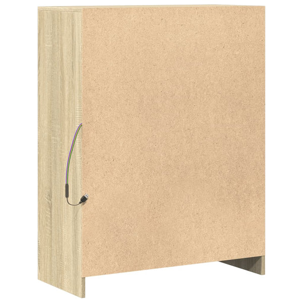 LED Sideboard Sonoma-Eiche 77x34x100 cm