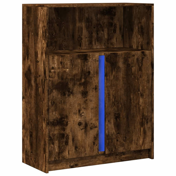 LED Sideboard Räuchereiche 77x34x100cm