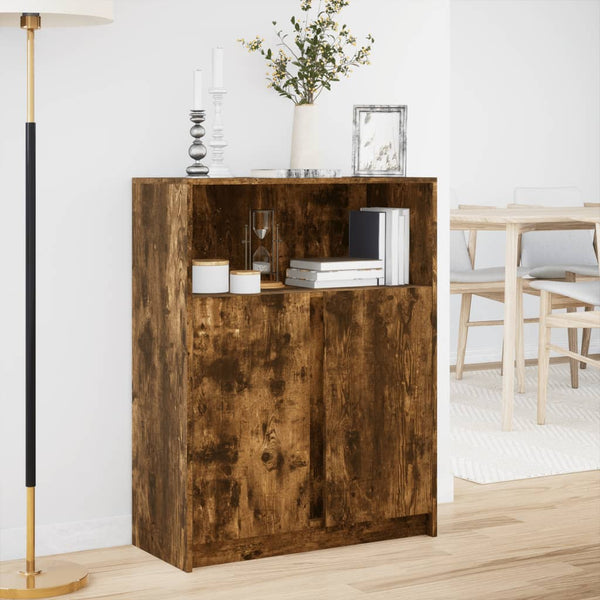 LED Sideboard Räuchereiche 77x34x100cm