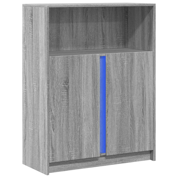 LED Sideboard Grau Sonoma 77x34x100 cm