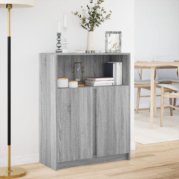 LED Sideboard Grau Sonoma 77x34x100 cm